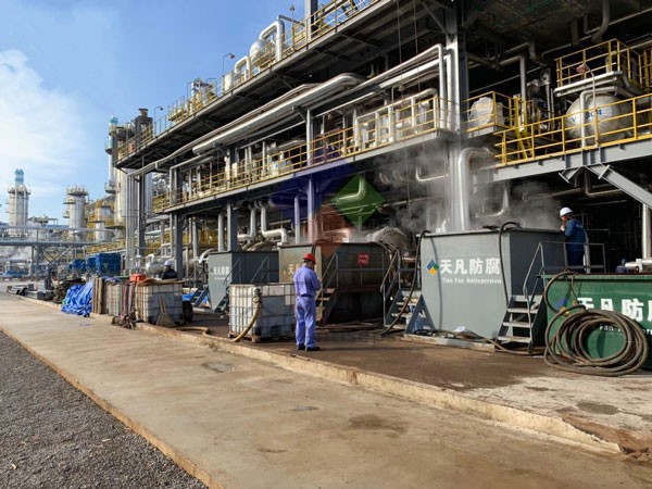 6月1日恒力石化板式換熱器化學清洗除油焦垢試驗性清洗取得突破性成功